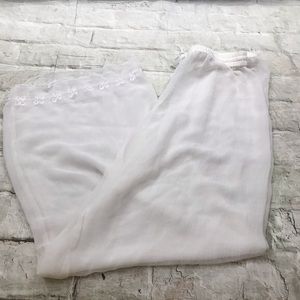 Sheer White Coverup Pants One Size